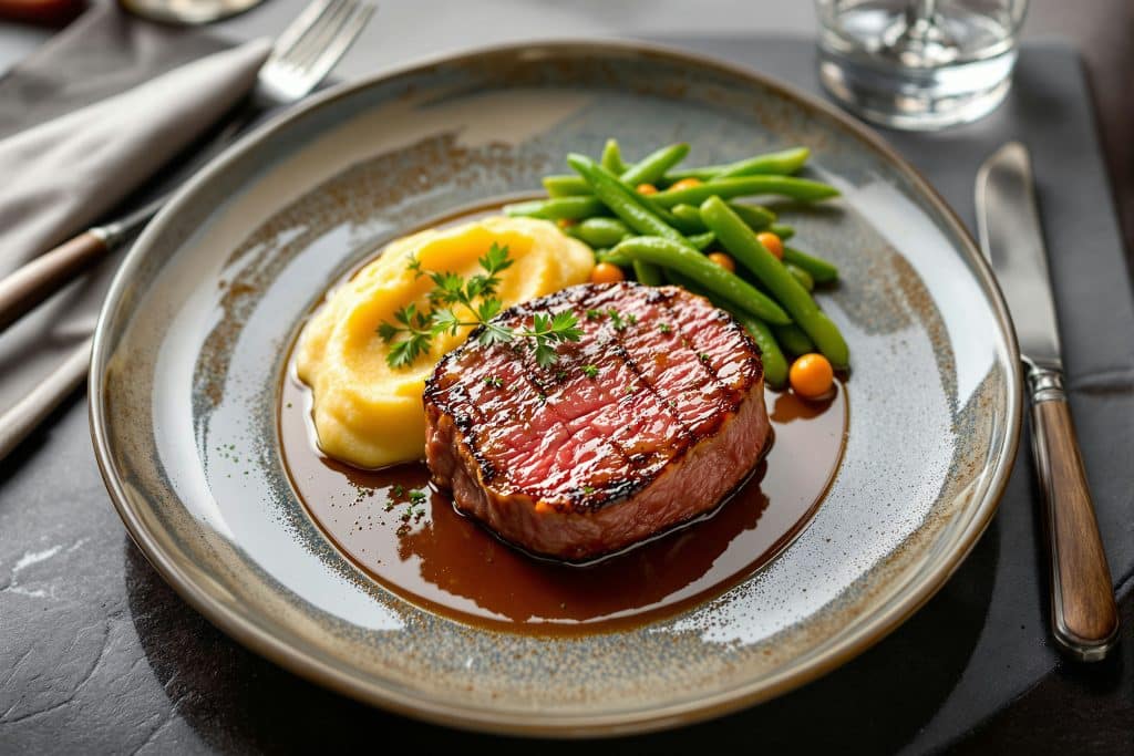 filet mignon et accompagnement