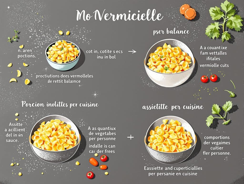 quelle quantité de vermicelle par personne