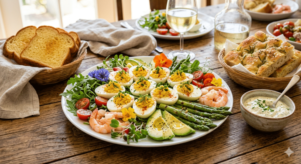 accompagnement oeufs mimosas