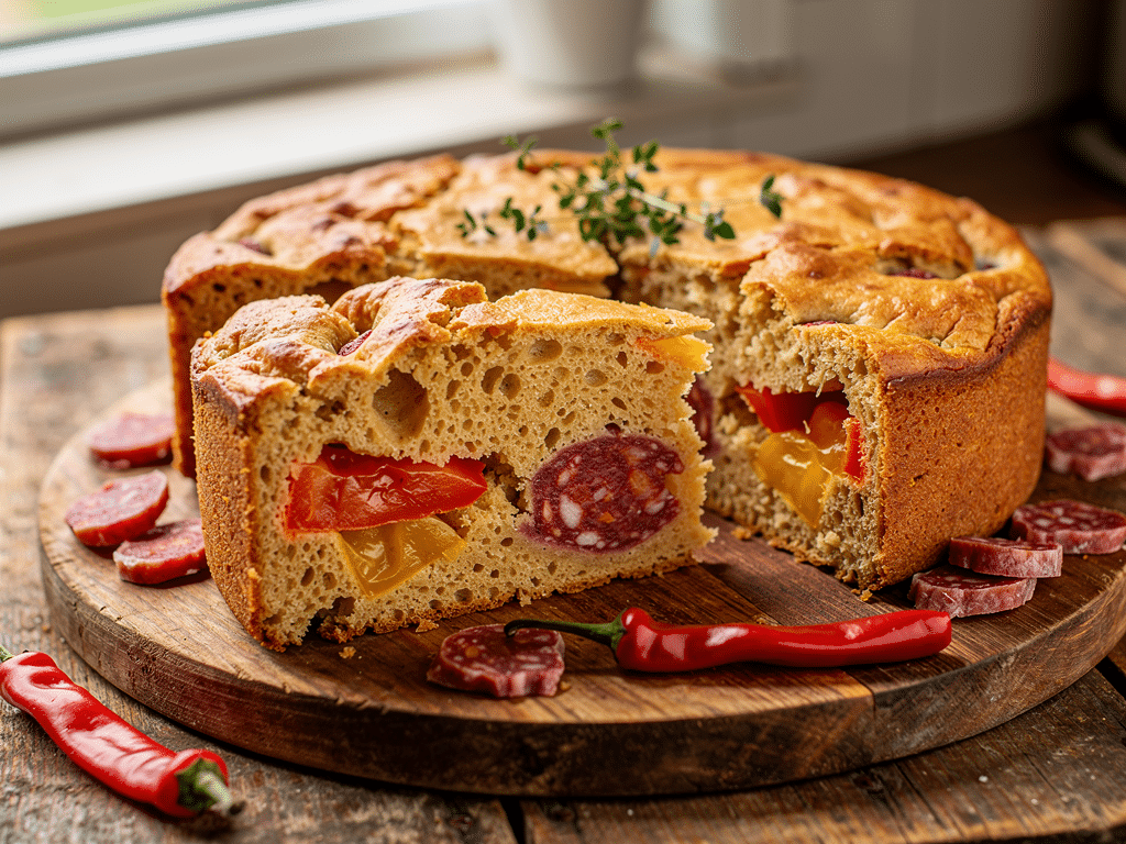 cake au chorizo poivron
