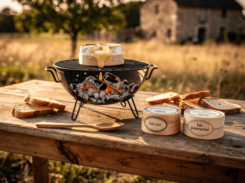 camembert au barbecue lait cru ou pasteurisé