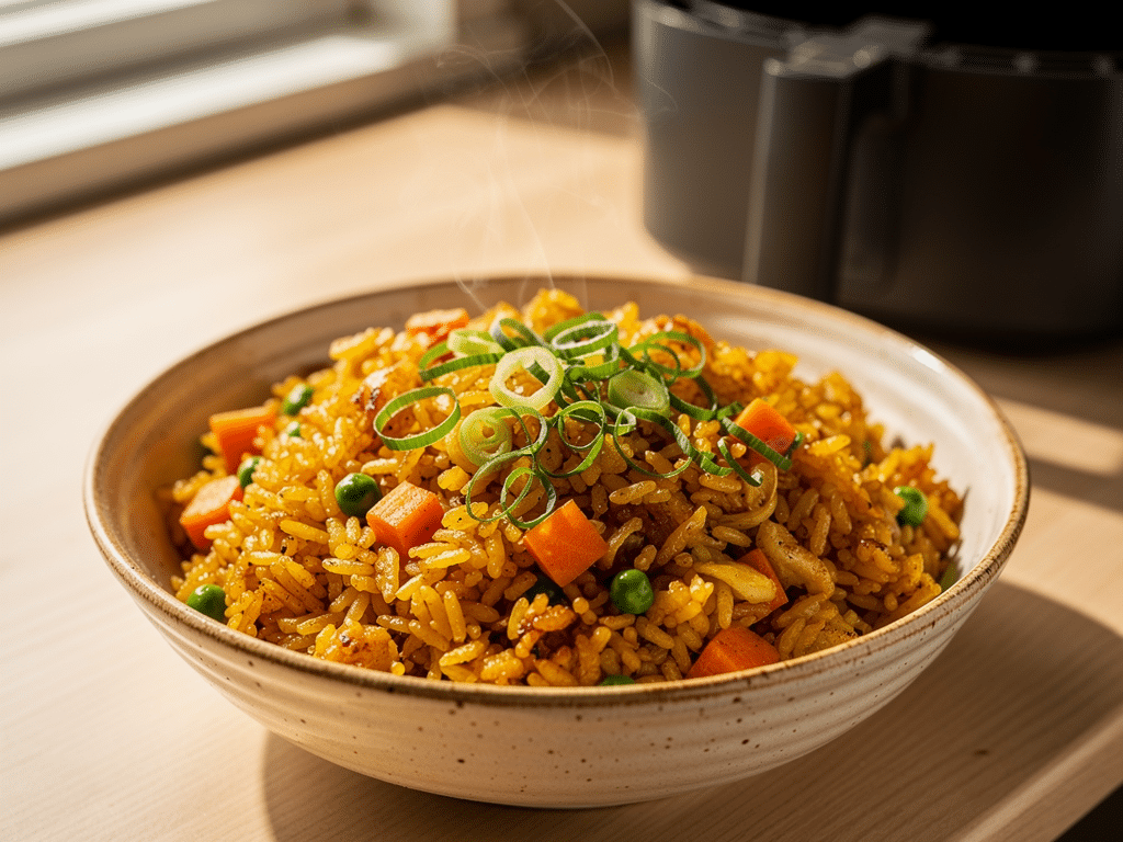 Riz croustillant à l'air fryer