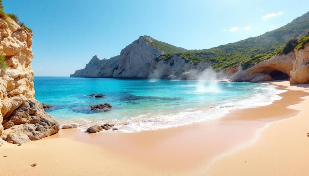 découvrez xigia sulfur beach à zakynthos, une plage naturelle unique avec ses sources de soufre aux bienfaits thérapeutiques, idéale pour un séjour détente et bien-être.