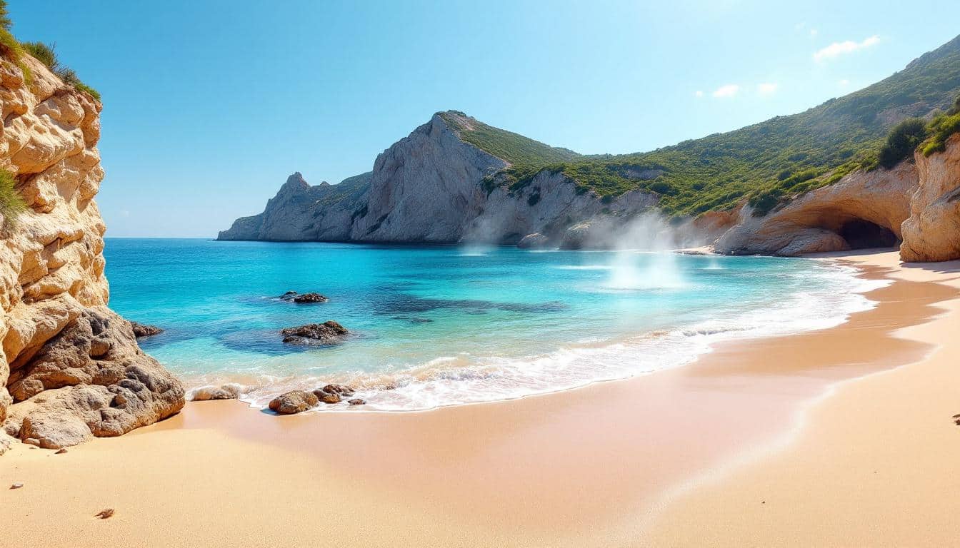 découvrez xigia sulfur beach à zakynthos, une plage naturelle unique avec ses sources de soufre aux bienfaits thérapeutiques, idéale pour un séjour détente et bien-être.