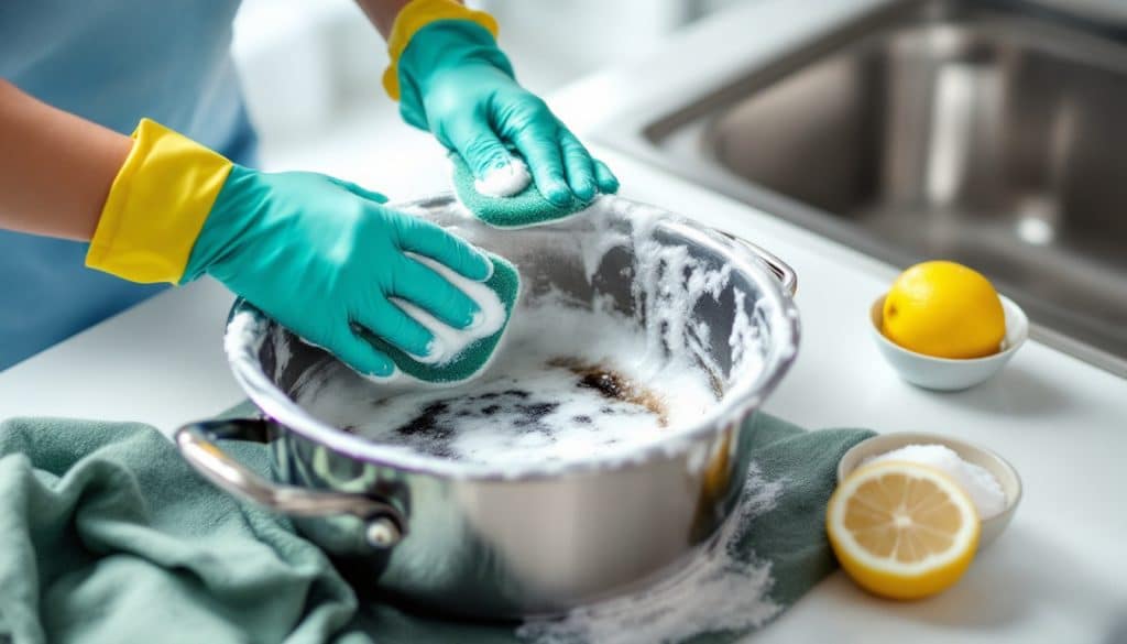 découvrez des méthodes rapides et efficaces pour nettoyer une casserole brûlée sans effort et lui redonner son éclat.
